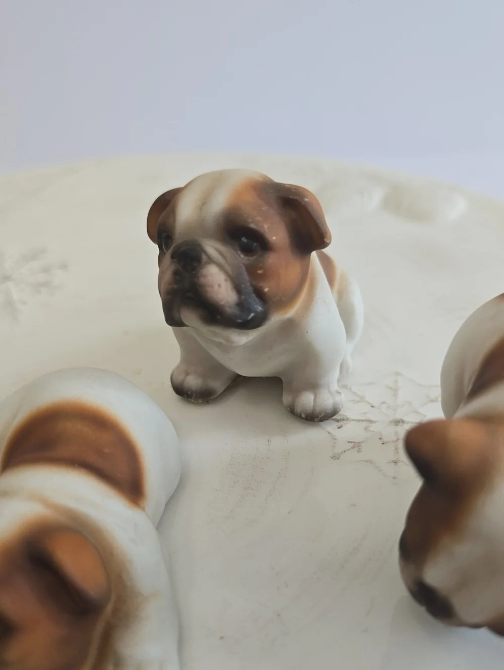 Vintage Harvey Knox  Set Of 4 House Global Art English Bulldog Figurines Japan